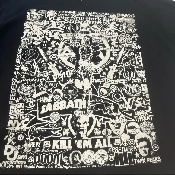 Next level apparel t shirt mens size XL black w/white graphic grunge punk skater - Picture 7 of 16